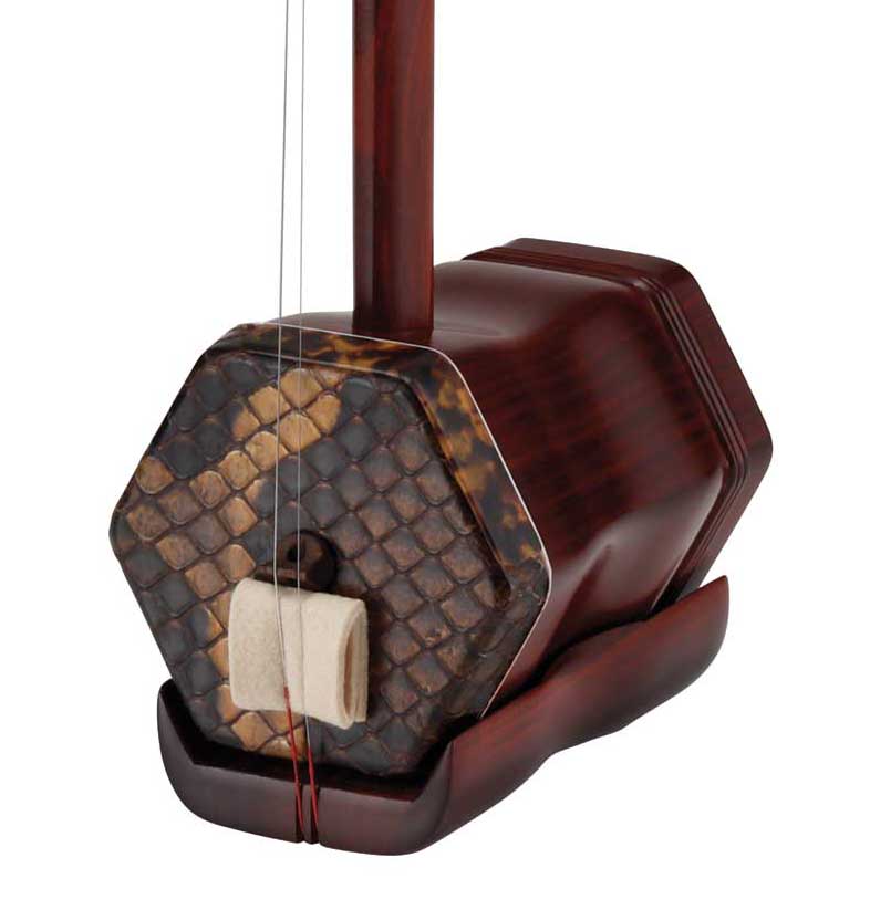 二胡製作師　黄建洪精製　“収蔵版”　アフリカ小葉紫檀二胡　ER-3600