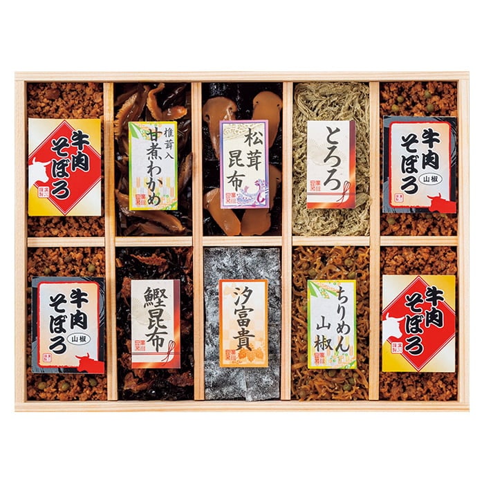 廣川昆布 万味豊秀 佃煮10品詰合せ 201-36