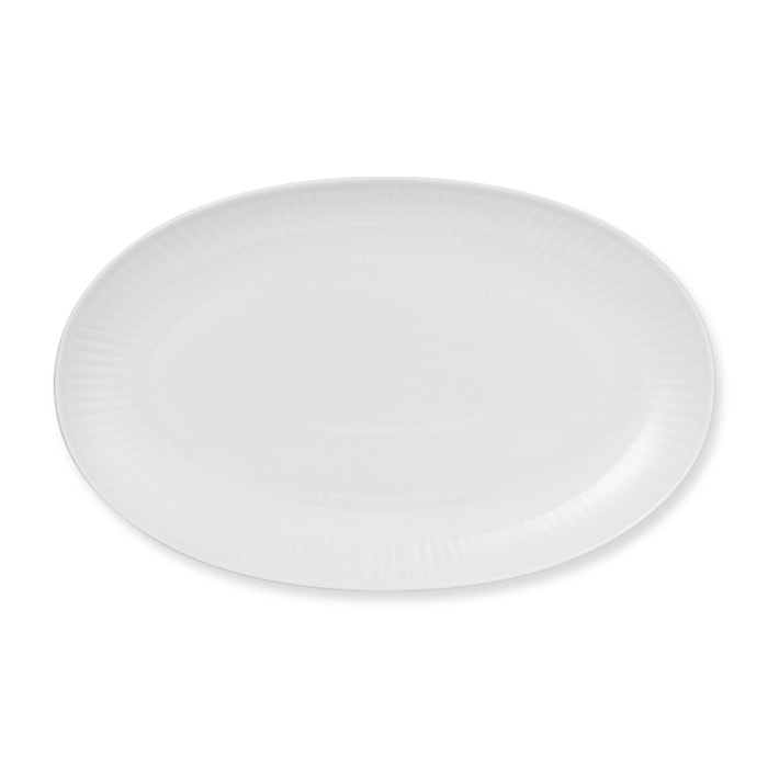 ロイヤルコペンハーゲン [ROYAL COPENHAGEN] ホワイトフルーテッド オーバルディッシュ