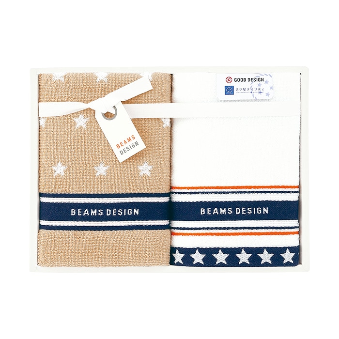 ビームス デザイン [BEAMS DESIGN] フェイスタオル2枚セットA