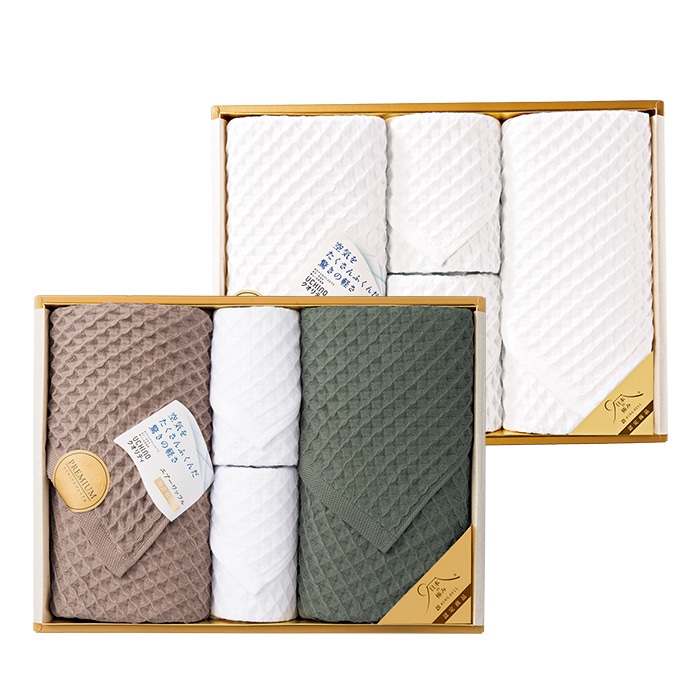 日本の極み エアーワッフル タオルセットB