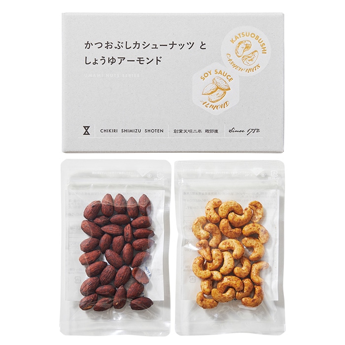 ちきり清水商店 かつおぶしカシューナッツとしょうゆアーモンド
