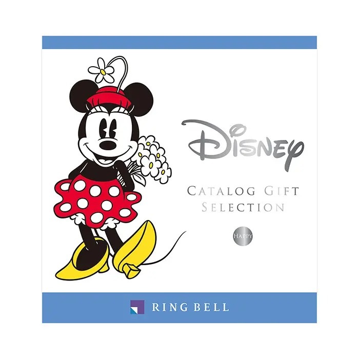 ＜リンベル＞カタログギフト Disney（ディズニー） ハッピーコース＆バスタオルセット（レッド）
