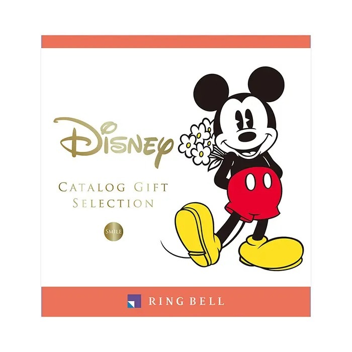 ＜リンベル＞カタログギフト Disney（ディズニー） スマイルコース＆フェイスタオルセット（アイボリー）