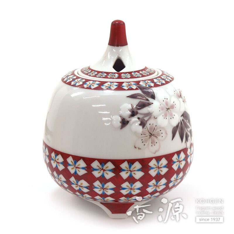 九谷焼 香炉 桜小紋 ［後上俊香］ 限定品 | 香炉、香立,香炉：九谷焼