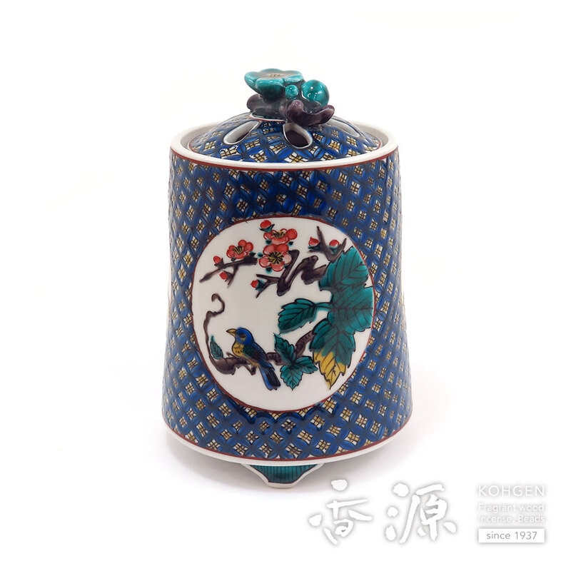 香炉　九谷焼 九谷焼 香炉 青手花鳥 限定品 | 香炉、香立,香炉：九谷焼,香炉
