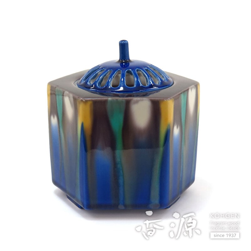 九谷焼 六角香炉 釉彩 博峰窯 限定品 | 香炉、香立,香炉：九谷焼