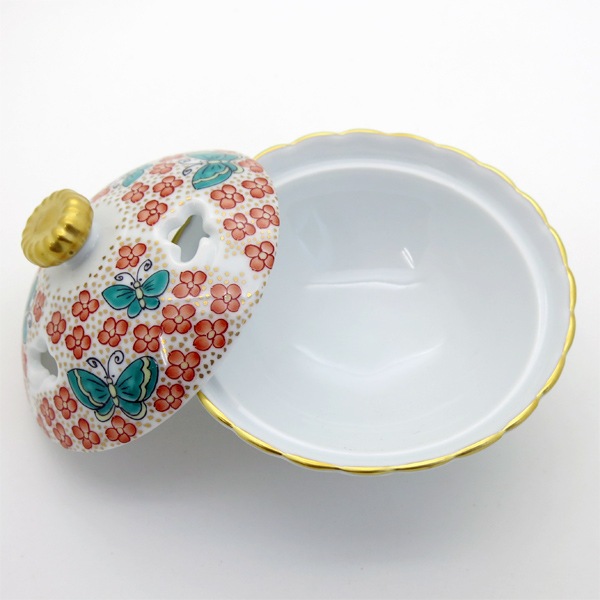 有田焼 香炉 花蝶文 木箱付 | 香炉、香立,香炉：有田焼 | 香源