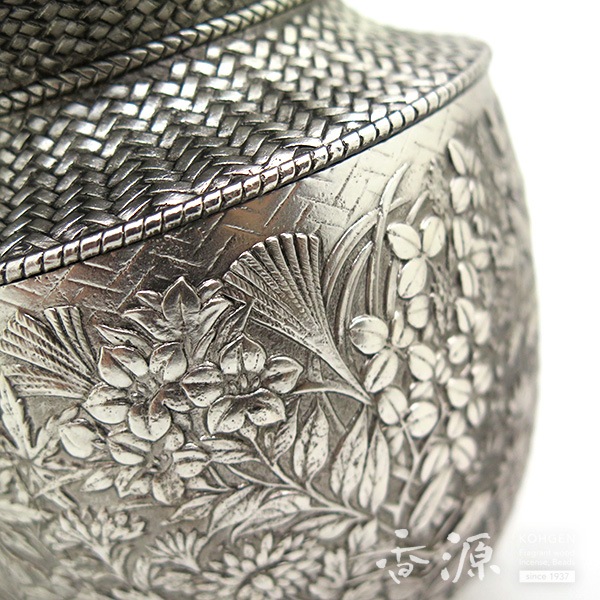 香炉 銅器 香炉/香器『高岡銅器【玉胴型香炉/波千鳥/蒔絵】銅製[空焚き用