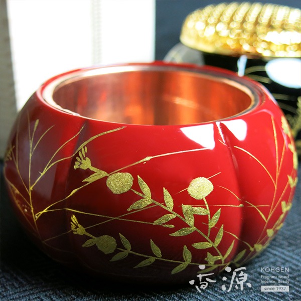加賀蒔絵 火取香炉 塗 朱色【限定品】 | 香炉、香立,香炉