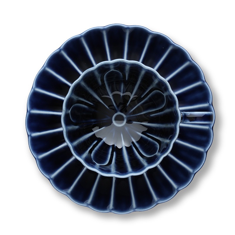 ぎやまん陶 コーヒーカップ&ソーサー2客セット(ギフトBOX入り)