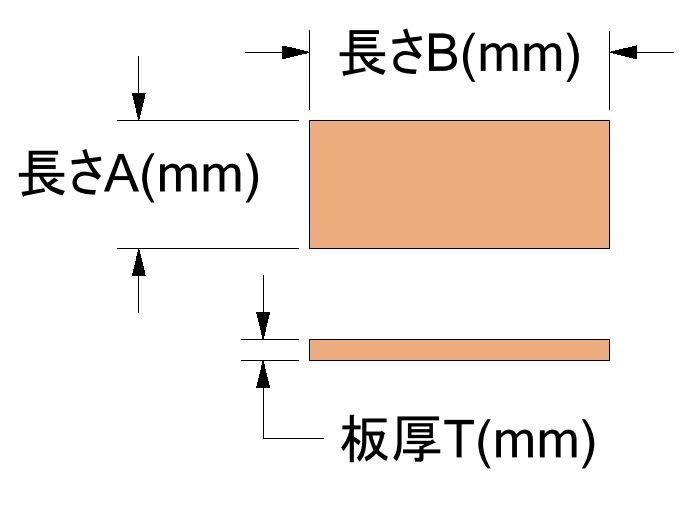 写真の版　銅板　2枚セット 銅板 C1100 板厚16mm | 銅板 C1100 | 【工具と金属材料の