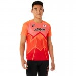 アシックス 陸上日本代表応援 半袖シャツ REPLICA LOGO SS TOP メンズ