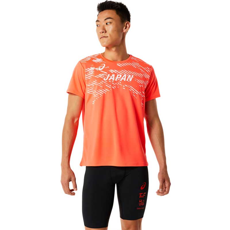 アシックス 陸上日本代表応援 半袖シャツ REPLICA LOGO SS TOP メンズ