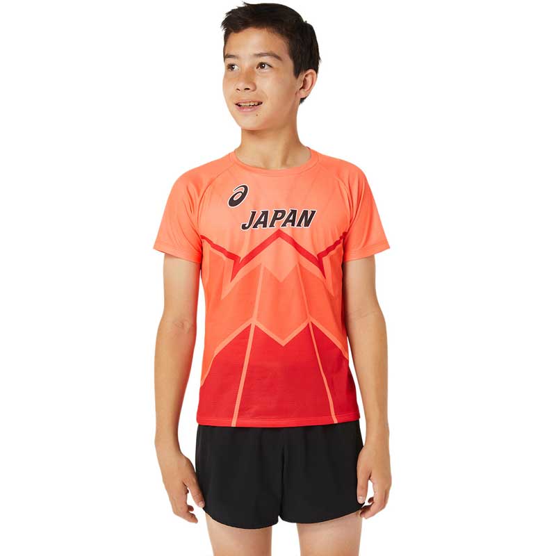 アシックス ジュニア Jr 陸上日本代表レプリカ 半袖シャツ REPLICA SS
