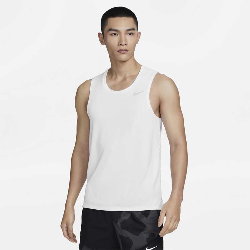 NIKE テニス メンズ タンクトップ XL Dri-FIT ホワイトxブルー NIKE ナイキ マイラー タンクトップ Dri-FIT メンズランニング