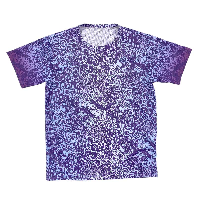 【新品 未使用】JUMPONE JUMPプリント パープル Tシャツ 新品 未使用】JUMPONE JUMPプリント パープル Tシャツ