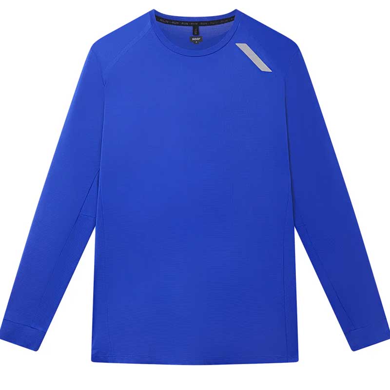 す*し様 soar_Long Sleeve Tech T_ソア_ロンT SOAR Running Mens Long Sleeve Tech T Blue メンズランニングウェア