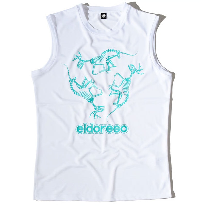 ELDORESO Dinosaur Sleeveless エルドレッソ ランニング(e1220615white