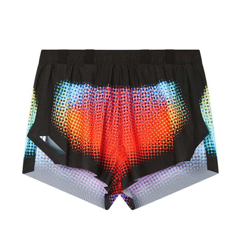 20%OFF SOAR Running Mens Marathon Shorts Black Rainbow Dot メンズ