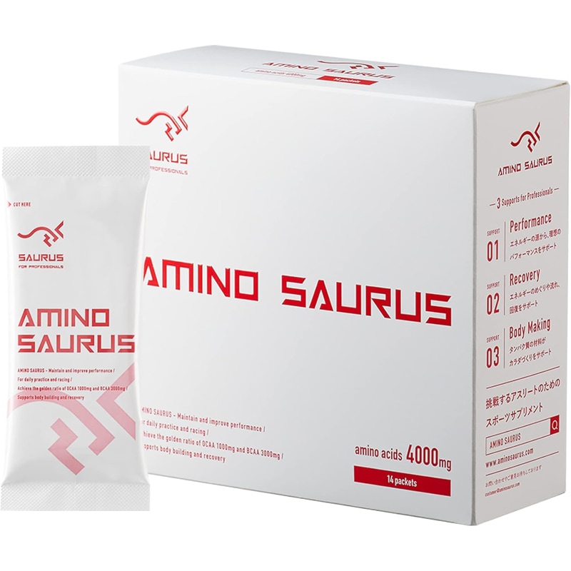 AMINO SAURUS アミノ酸 パイナップル風味 1箱(14袋セット) アミノ
