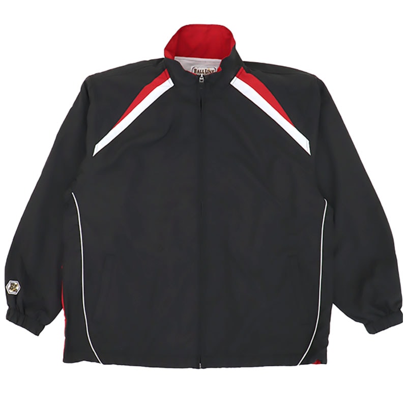 BALLLINE ܡ饤 ॢåץ㥱å ݲ WARMUP JACKET ɥ֥졼 Хåȥܡ  wba wbtm(bla002blkred)