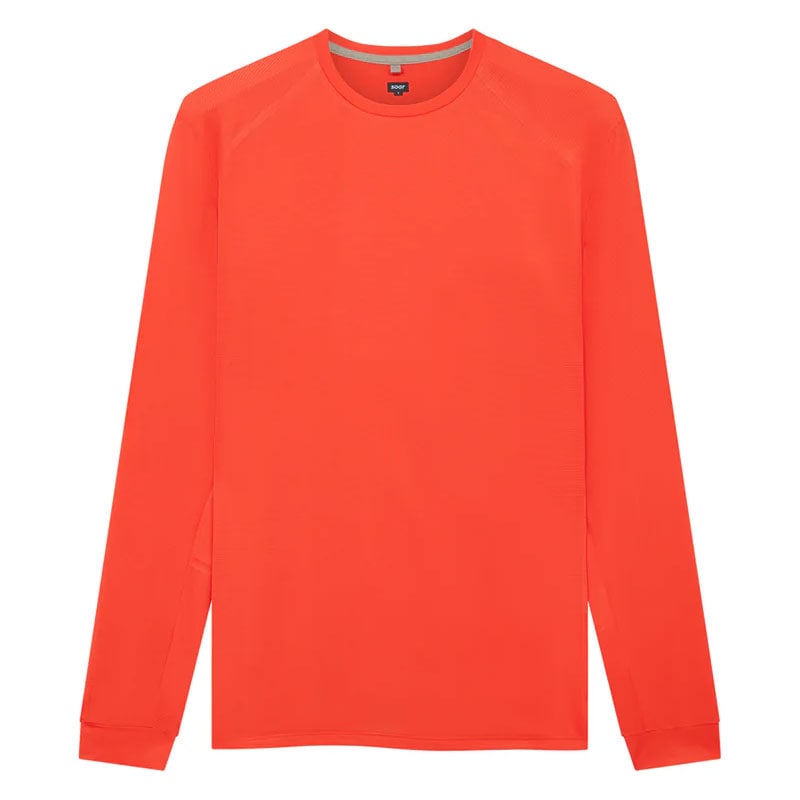SOAR Running Mens Long Sleeve Tech T orange メンズランニングウェア
