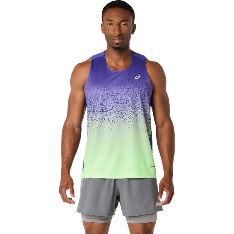 �����å��� ������ �ե����� ���󥰥�å� ROAD FADE SINGLET ��󥺥��˥󥰥����� ASICS 2026SS wasm(2011d522401)