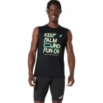 �����å��� ����ե��å� ���꡼�֥쥹�ȥå� GRAPHIC SLEEVELESS TOP ��󥺥��˥󥰥����� ASICS 2026SS wasm(2091a829001)