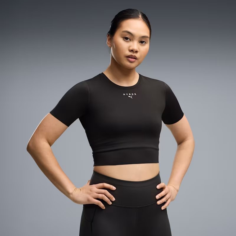 WOMENS PUMA �� HYROX PWRMODE CROP TEE 529328 01 �ס��� ��ǥ����� ���˥󥰥����� 2026FW wpuw(52932801)