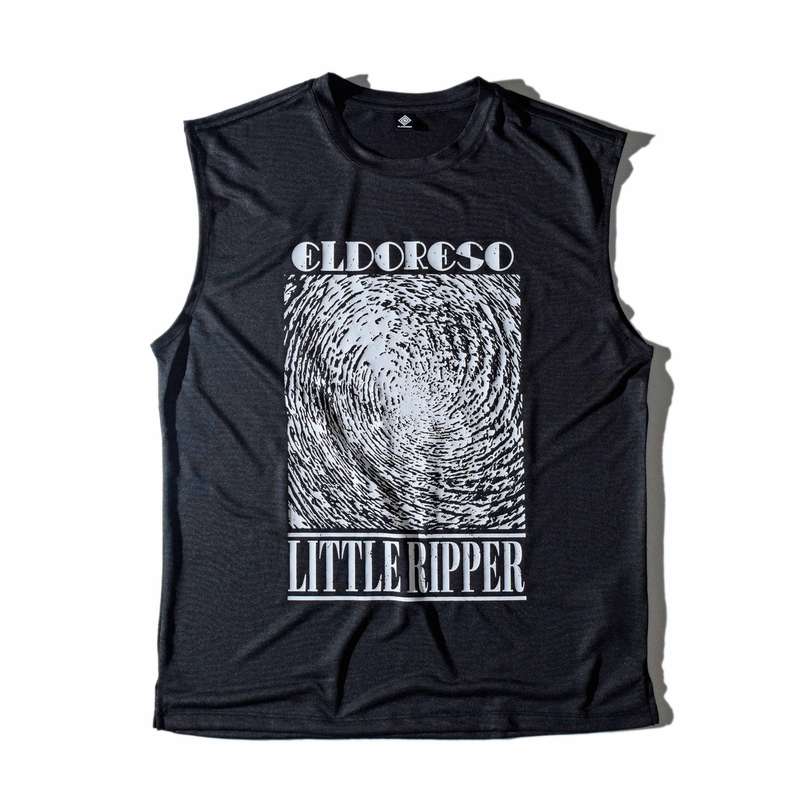 未使用 ELDORESO トレイル ランニング シャツ エルドレッソ 登山 M ELDORESO Ripper wide Sleeveless E1227026 BLACK エルドレッソ