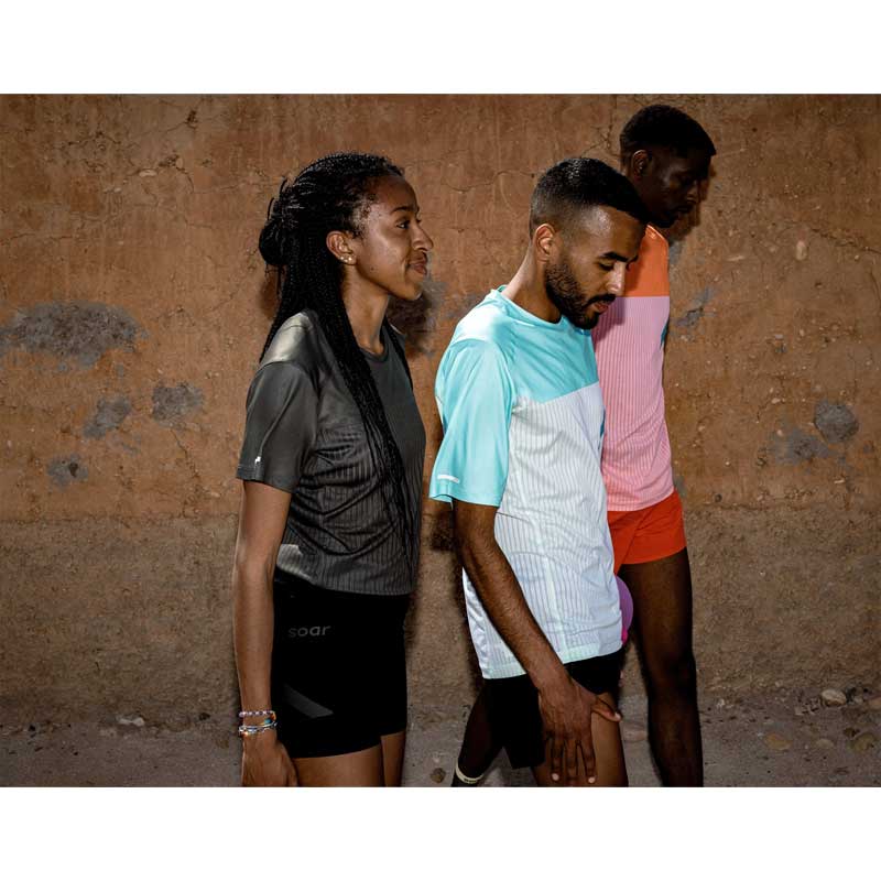 SOAR Running Mens Hot Weather T Fluro Yellow メンズ
