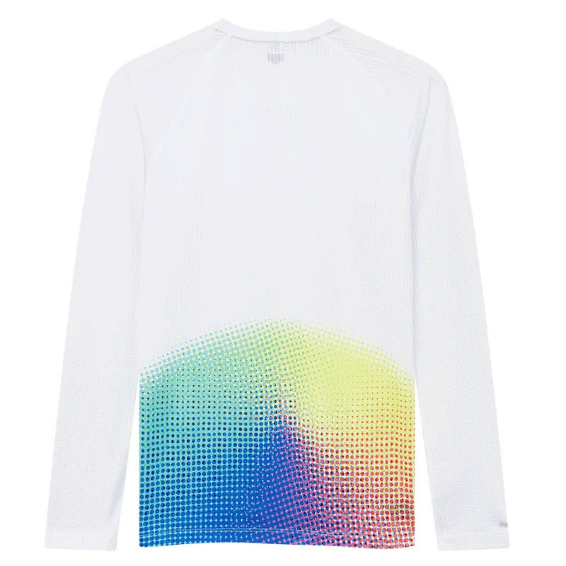 SOAR Running Mens RACE BASE LS White Tropical Dot メンズランニング