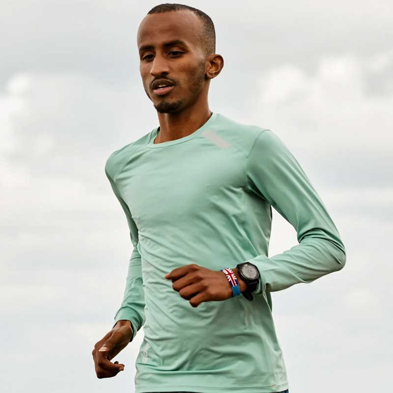 SOAR Running Mens Long Sleeve Tech T Ice Blue メンズ