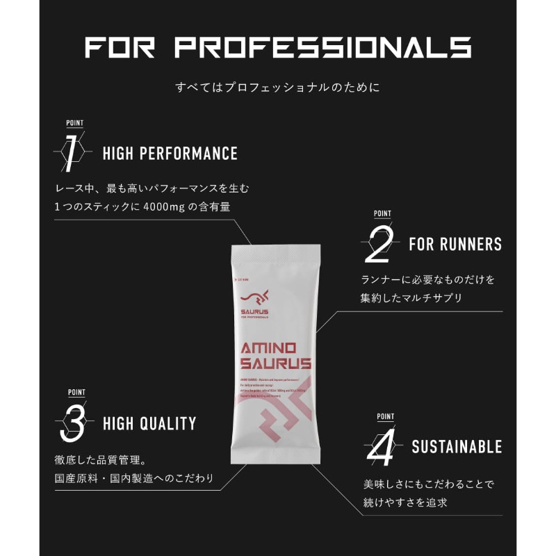 AMINO SAURUS アミノ酸 パイナップル風味 1箱(14袋セット) アミノ