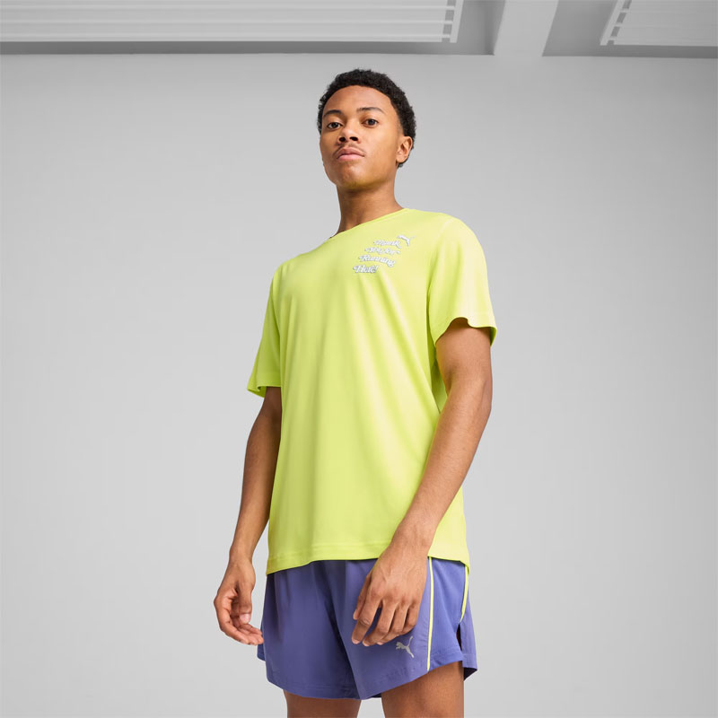 PUMA 80s トライアスロンウェア 半袖 イエロー PUMA 80s トライアスロンウェア 半袖 イエロー