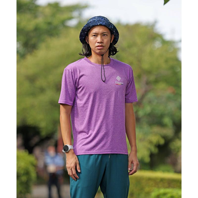 ELDORESO Marbled Tee E1019826 PURPLE エルドレッソ ランニング