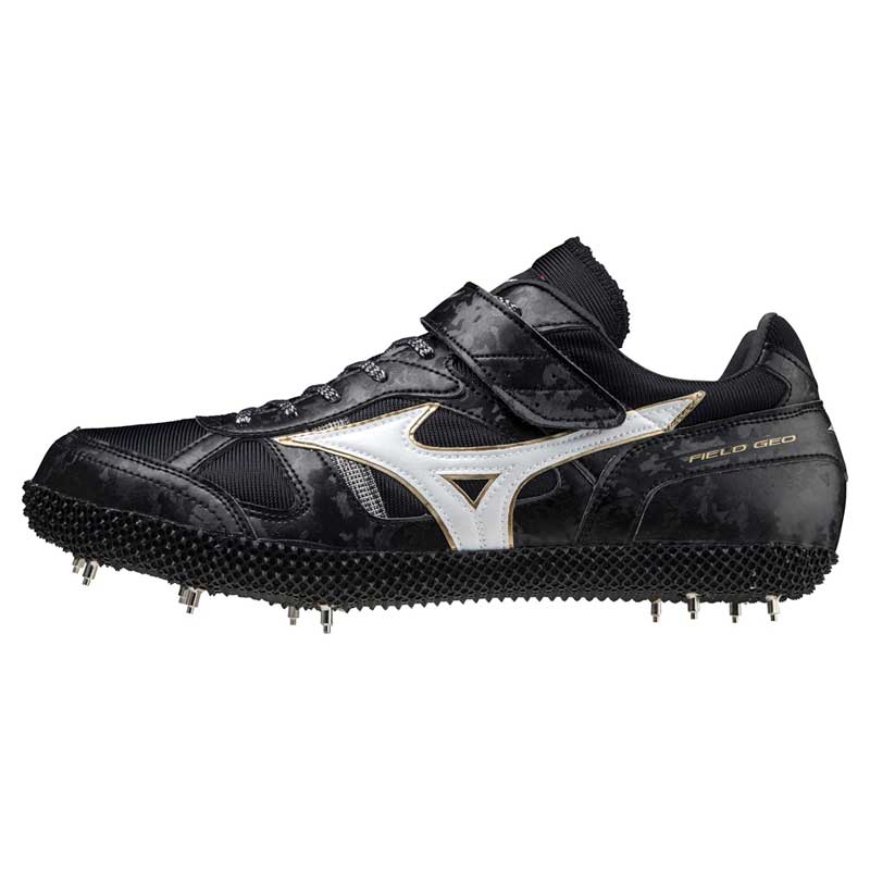 送料無料 日本 GEO FIELD Shoes Spike Jump High Mizuno LJ-C U1GA204252 Black 陸上競技用具