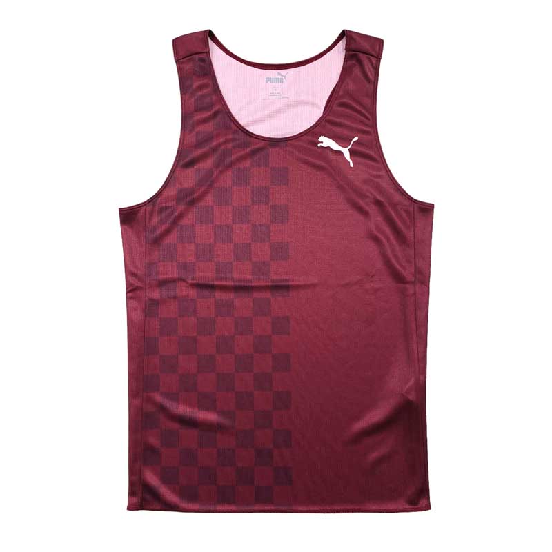 Puma 赤 メッシュパターン シャツ Puma 赤 メッシュパターン シャツ Puma 赤 メッシュパターン シャツ