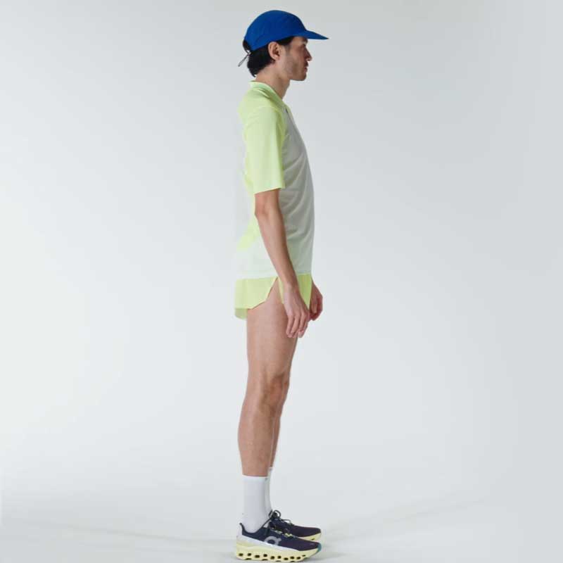 SOAR Running Mens Hot Weather Zip Top Yellow 󥺥˥󥰥 wsom(st5myellow)  2502wtk