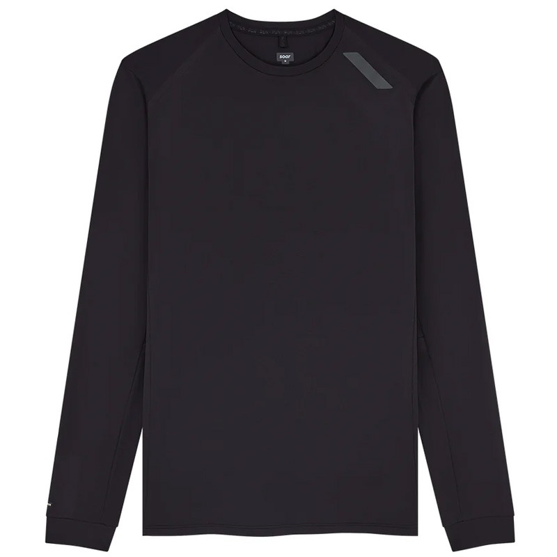 ウェア S 20%OFF SOAR Running Mens Long Sleeve Tech T Black メンズランニング