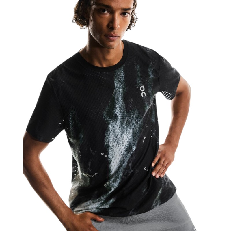 オン On ペース メッシュ T メンズ ランニングウェア シャツ 黑 XL On オン メンズ 陸上/ランニング 半袖Tシャツ Pace Mesh-T