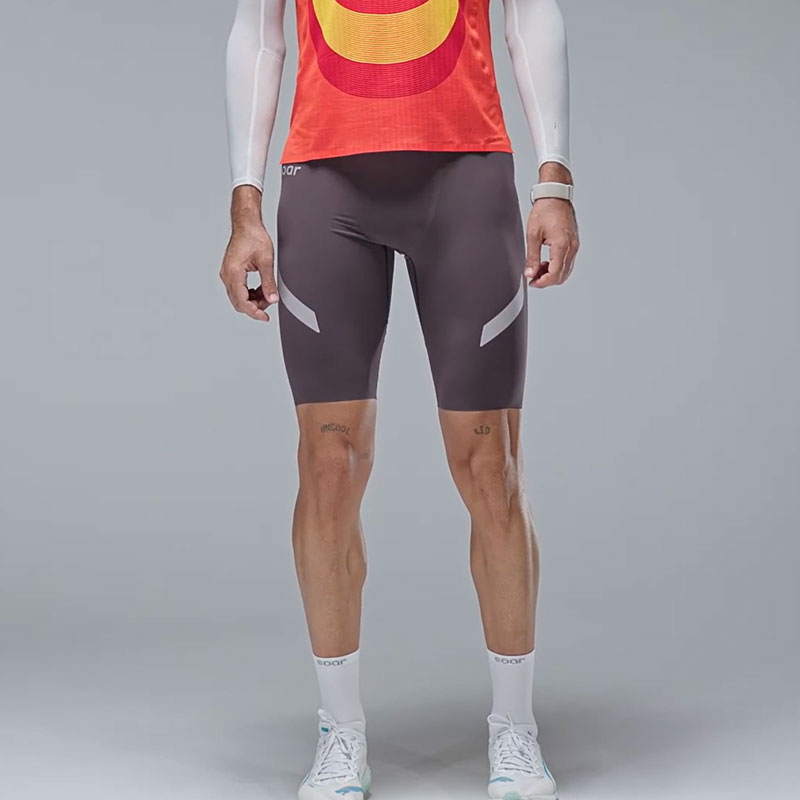SOAR Running Mens HALF TIGHTS darkgrey メンズランニングウェア