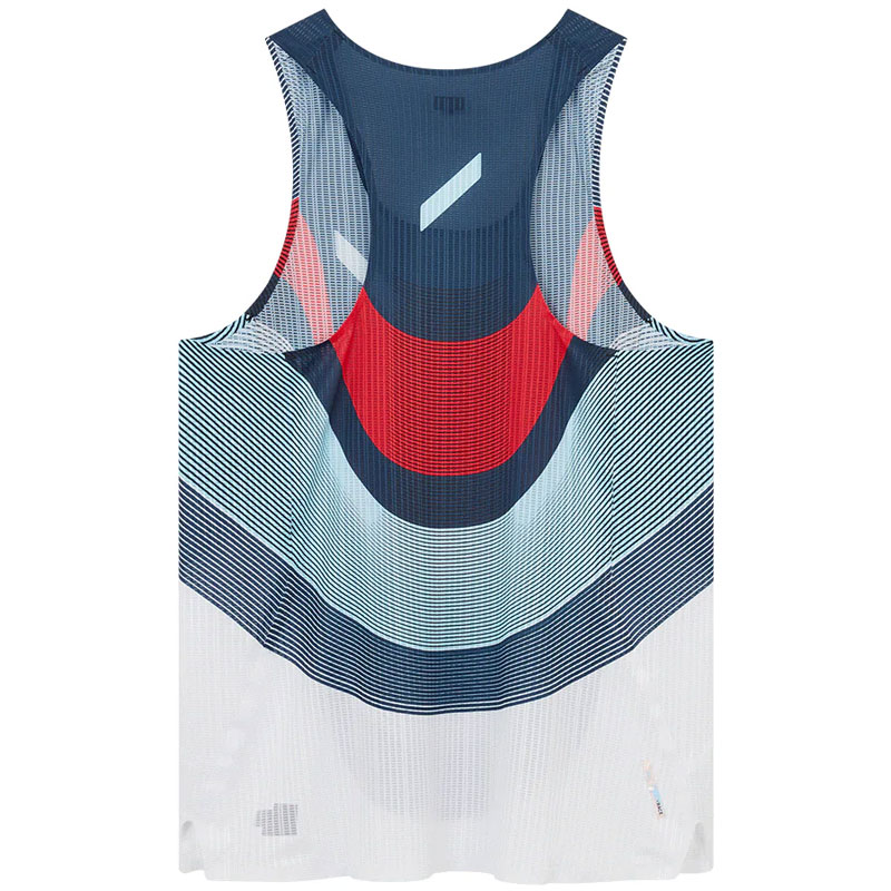 SOAR Running Mens RACE VEST 2.0 navy red white stripe ��󥺥��˥󥰥����� 2026SS wsom(ss26sv7mnav)