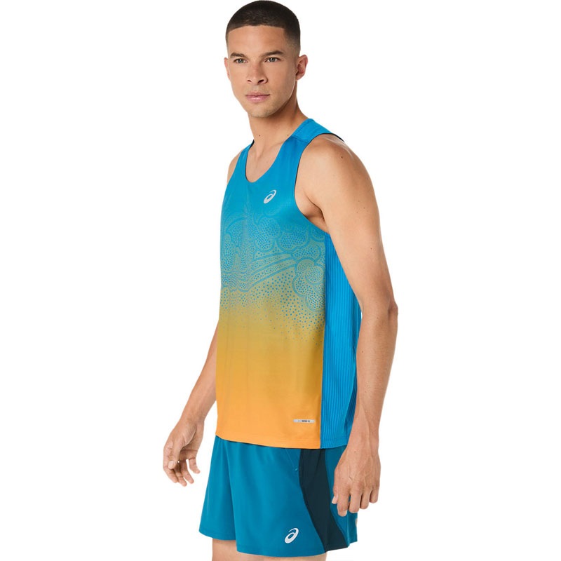 アシックス ロード フェイド シングレット ROAD FADE SINGLET メンズ