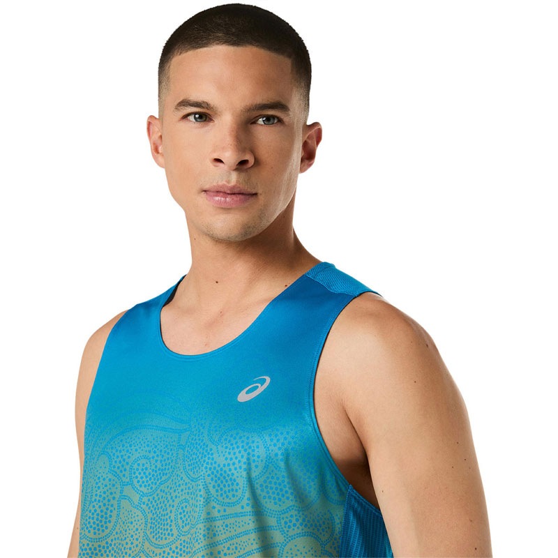 アシックス ロード フェイド シングレット ROAD FADE SINGLET メンズ
