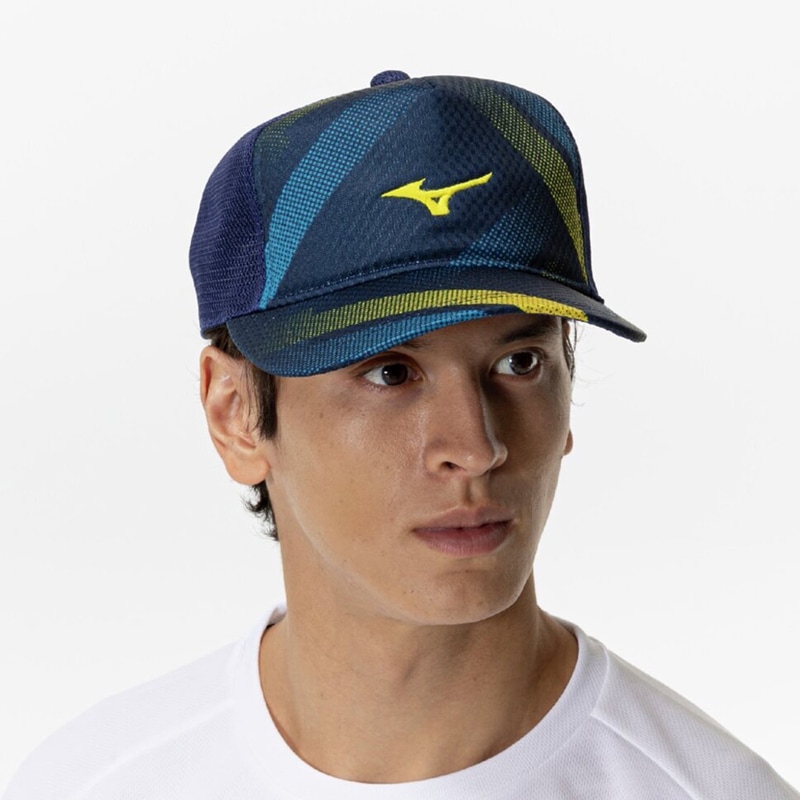 mizuno ミズノ グレー デニム地 キャップ 帽子 ユニセックス ステッチ② MIZUNO - mizuno ミズノ グレー デニム地 キャップ 帽子 ユニ
