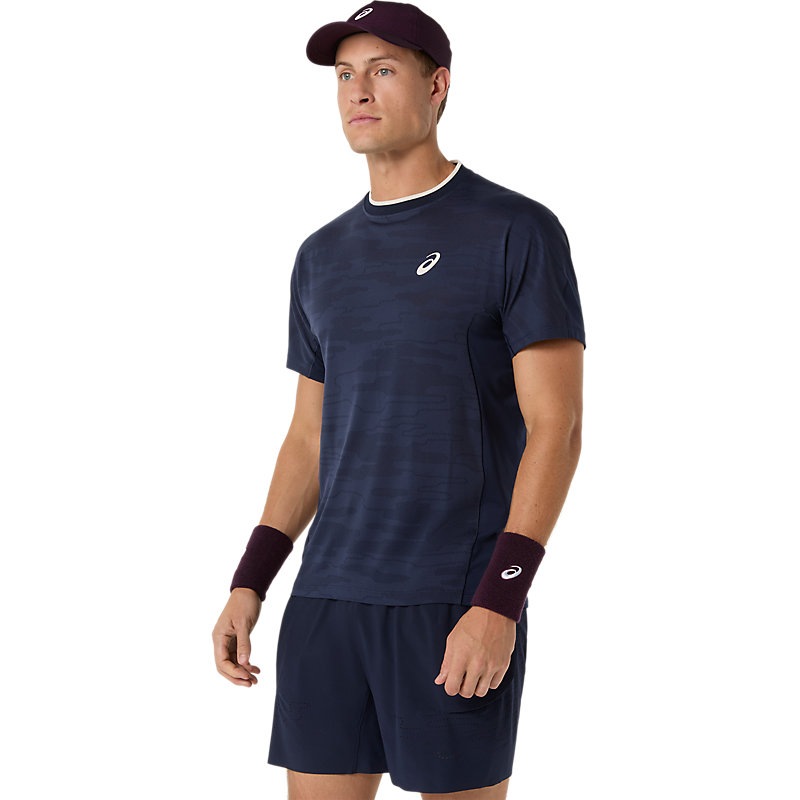 海外サイズ アシックス MATCH JACQUARD TEE ジャカード Tシャツ テニス