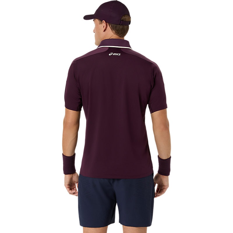 海外サイズ アシックス MATCH JACQUARD POLO ジャカード ポロシャツ