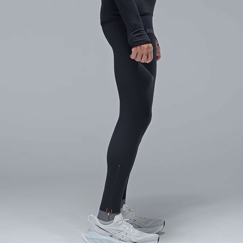 SOAR Running Mens WOOLTECH TIGHTS black メンズランニングウェア